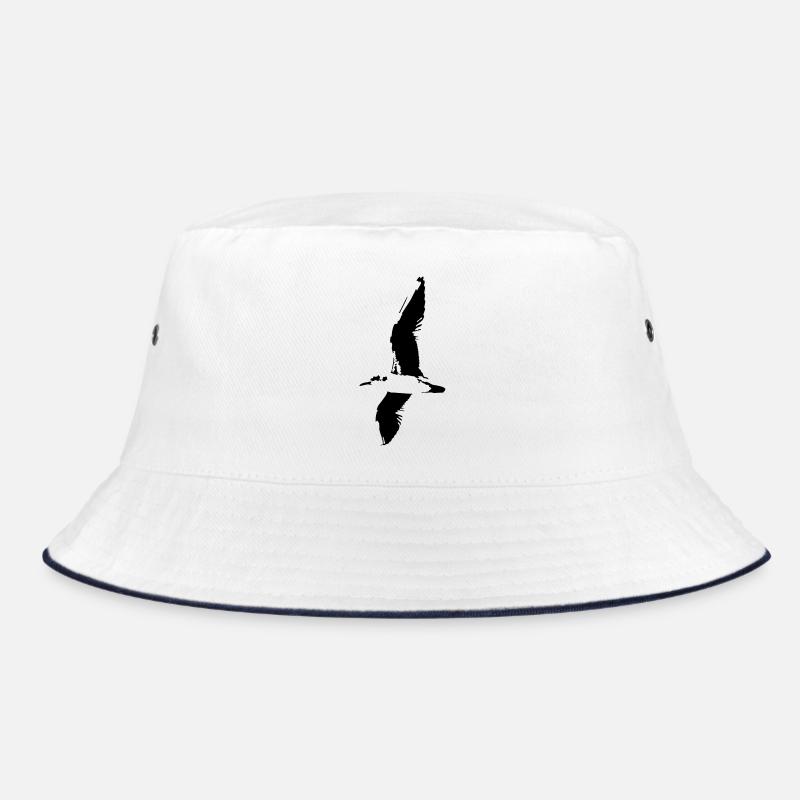 Möwe, Silhouette -T-Shirt Bucket Hat