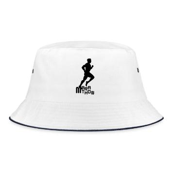 läufer - Bucket Hat - Weiß/Navy - Vorne