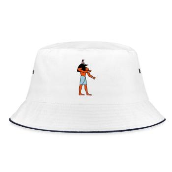 pharahon anubis - Bucket Hat - white/navy - Front