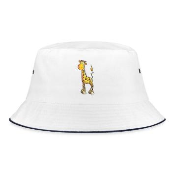 Cute Giraffe - Bucket Hat - white/navy - Front