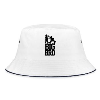 Big Bro - Bucket Hat - Weiß/Navy - Vorne