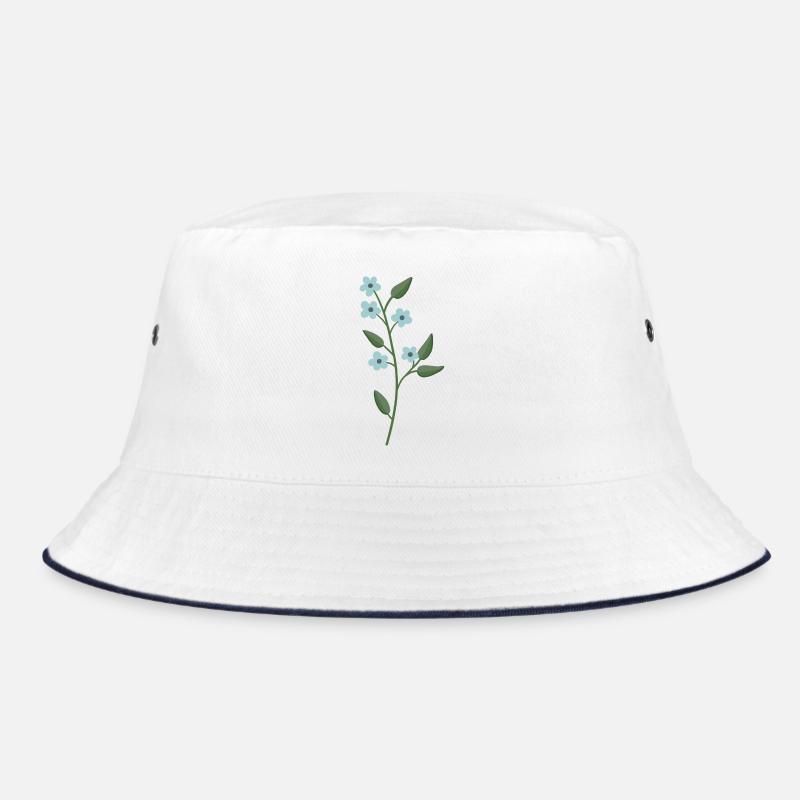 Flower light blue Bucket Hat