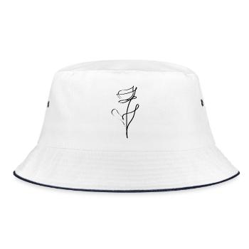 rose - Bucket Hat - white/navy - Front