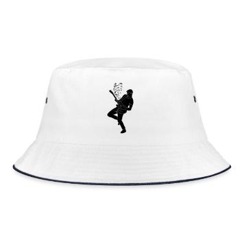 Guitar player guitar solo - Bucket Hat - white/navy - Front