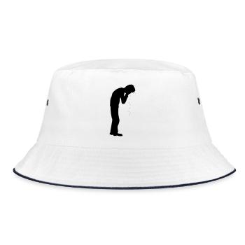 Howling drops of depression - Bucket Hat - white/navy - Front