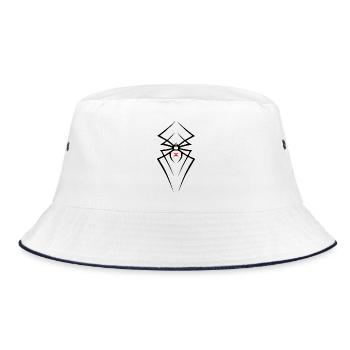 Spider Black Widow Tribal R6Z - Bucket Hat - white/navy - Front