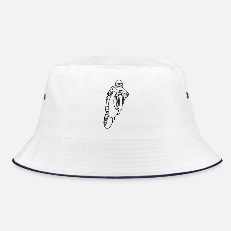Wheelie extrem mit Rennmotorrad - dunkel Bucket Hat