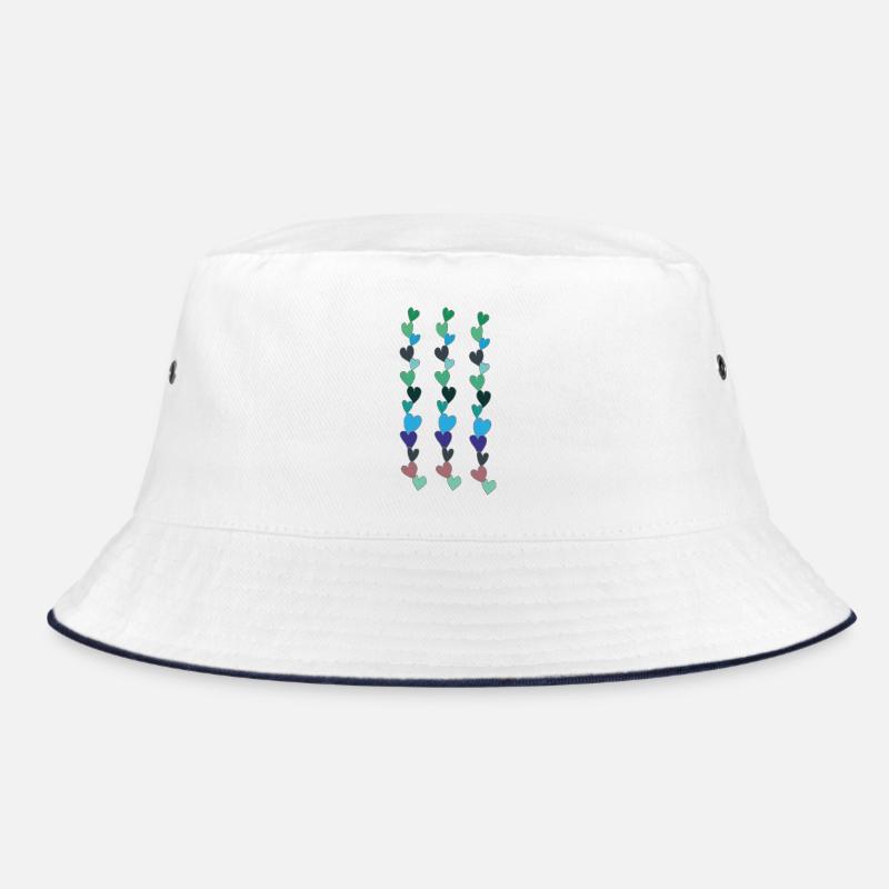 herzen kette blau Bucket Hat