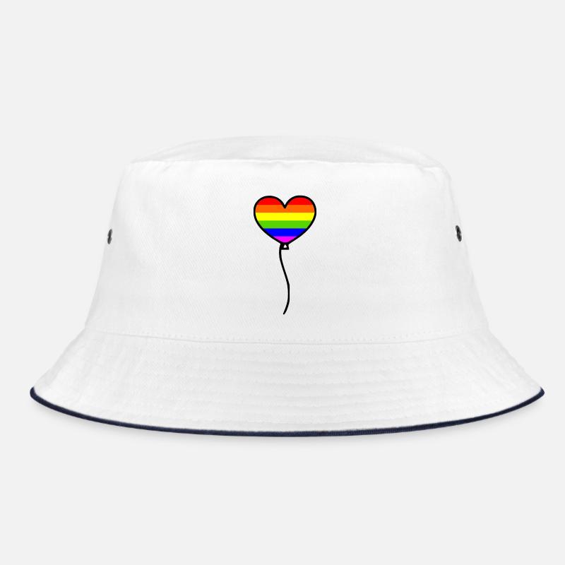 Lgbtq - Bucket Hat - Weiß/Navy
