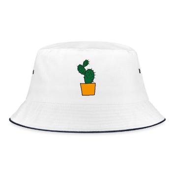 Cactus - Bucket Hat - white/navy - Front