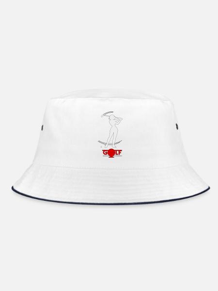 Retro golfer - Bucket Hat - white/navy