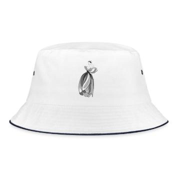 Elegant Woman - Bucket Hat - white/navy - Front
