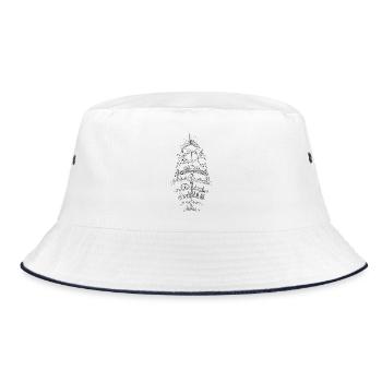 Trip around the world. - Bucket Hat - white/navy - Front