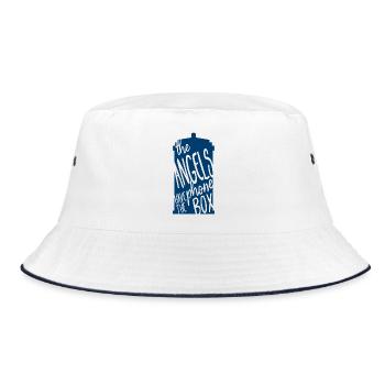 the angels have the phone box - Bucket Hat - Weiß/Navy - Vorne