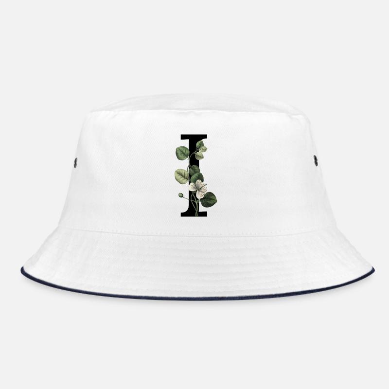 Letter I Green Botany Bucket Hat