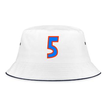 5. 5 YEARS. 5th ANNIVERSARY. 5 YEAR ANNIVERSARY - Bucket Hat - white/navy - Front