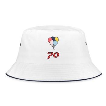 70. 70 ANS. 70e ANNIVERSAIRE. ANNIVERSAIRE 70 ANS. - Bob - blanc/marine - Devant