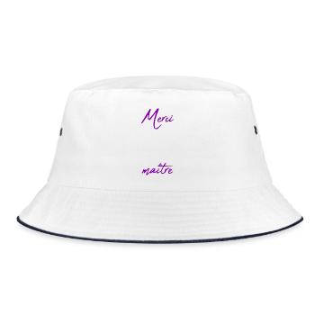 MASTER. MASTER. THANK YOU. THANK YOU, MASTER. MASTER - Bucket Hat - white/navy - Front