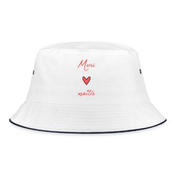 MASTER. MASTER. THANK YOU. THANK YOU, MASTER. MASTER - Bucket Hat - white/navy - Front