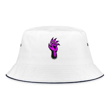 Werwolf Hand - Bucket Hat - Weiß/Navy - Vorne