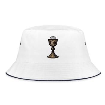 Divine Chalice and Host - Bucket Hat - white/navy - Front
