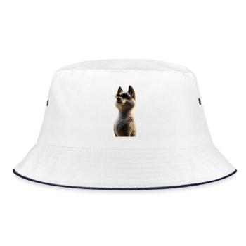 Wolf Love Wolves Wolf Pack Wolfhound Wild Wolf - Bucket Hat - white/navy - Front