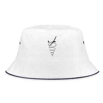 Thermalling Glider Black - Bucket Hat - Weiß/Navy - Vorne