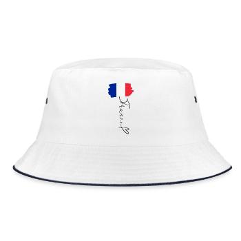 Drapeau France Fierté Régionale Identité Nationale - Bob - blanc/marine - Devant