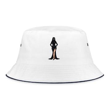 Black Ninja Elegance - Bucket Hat - white/navy - Front