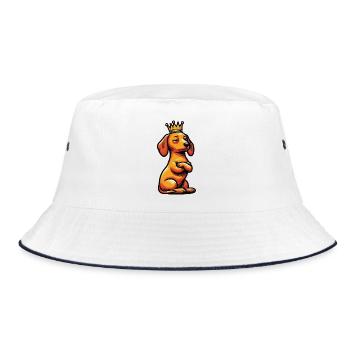 Dachshund Owner Dachshund Owner Dachshund Owner Dachshund Lover - Bucket Hat - white/navy - Front