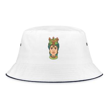 Moor's Head Woman Sicily Sicily - Bucket Hat - white/navy - Front