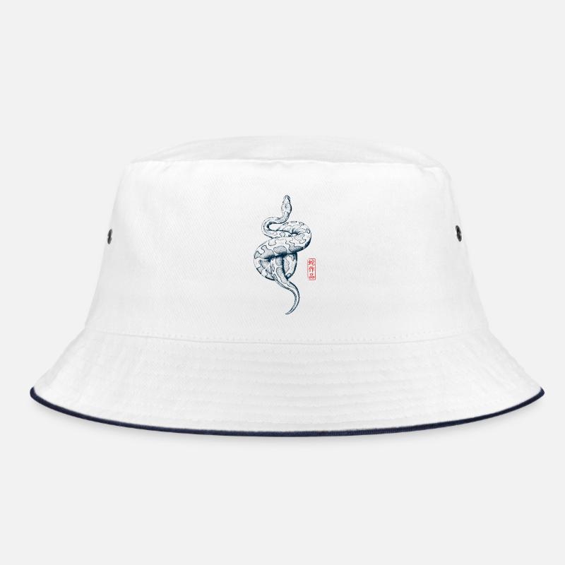 Python with Kanji Stamp Bucket Hat