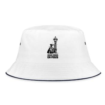 Feigling leckt die Stange - Bucket Hat - Weiß/Navy - Vorne