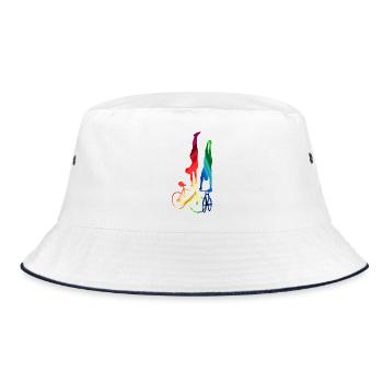 Artistic cycling, artistic cycling, indoor cycling - Bucket Hat - white/navy - Front