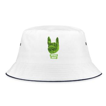 Spiceboy - Basil - Devil Horns - Rock 'n' Roll - Bucket Hat - white/navy - Front