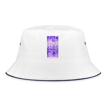 Neon Block Gradient - Bucket Hat - white/navy - Front