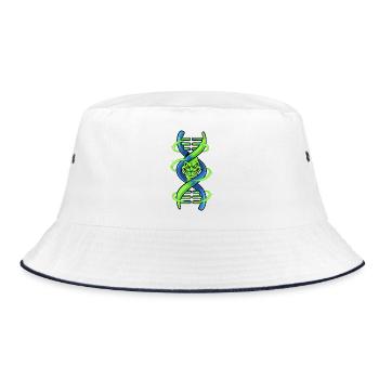 Demonic DNA Double Helix - Bucket Hat - white/navy - Front