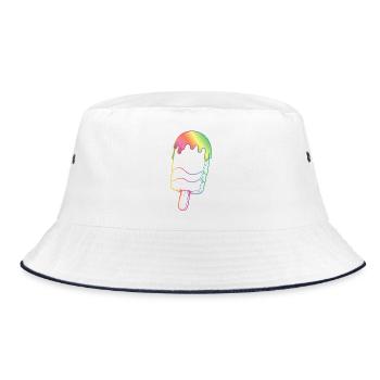 Contour de glace arc-en-ciel style néon - Bob - blanc/marine - Devant
