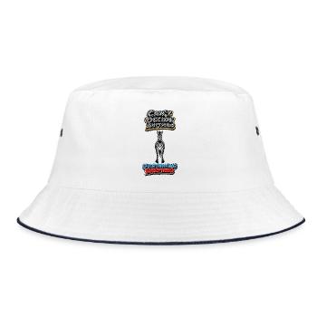 Zebra Overthinking Graphics - Bucket Hat - white/navy - Front