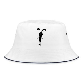 Hase Kinder Hasen Ostern Kaninchen - Bucket Hat - Weiß/Navy - Vorne