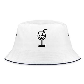 cocktail - Bucket Hat - white/navy - Front