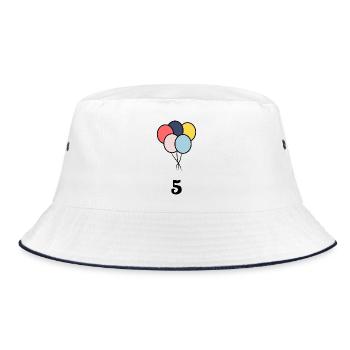 5. ANNIVERSARY. 5 YEARS. 5th ANNIVERSARY - Bucket Hat - white/navy - Front