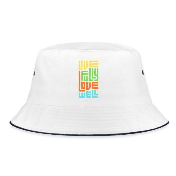 Live Fully Love Well - Bucket Hat - white/navy - Front