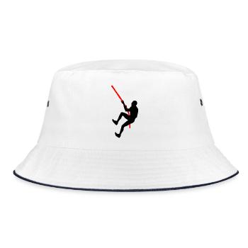 OCR Climb – Seil-Challenge-Design - Bucket Hat - Weiß/Navy - Vorne