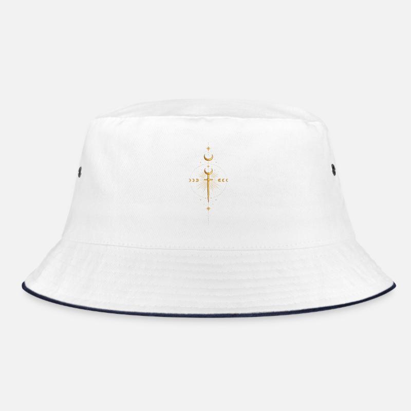 Goldenes Sternschwert - Bucket Hat - Weiß/Navy