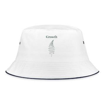 Growth Farn - Bucket Hat - Weiß/Navy - Vorne