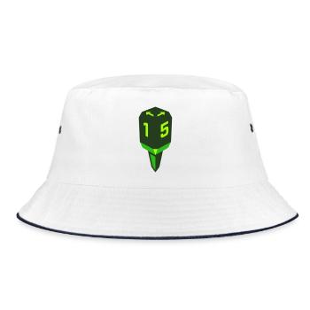 Golf Tee Abschlag Logo - Bucket Hat - Weiß/Navy - Vorne