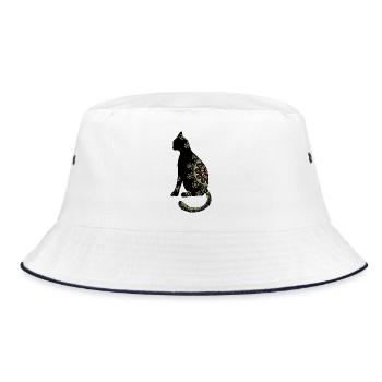 cat - Bucket Hat - white/navy - Front