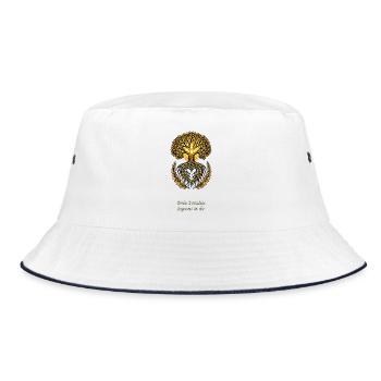 Dein Paradies beginnt in dir - Bucket Hat - Weiß/Navy - Vorne