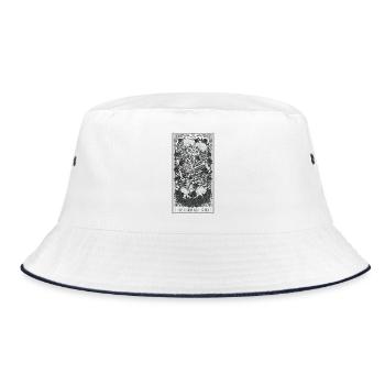 EwigerKnoten Skelett-Duett - Bucket Hat - Weiß/Navy - Vorne